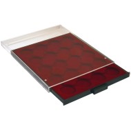 Tava cu 20 locasuri rotunde pentru monede de 39mm in capsule