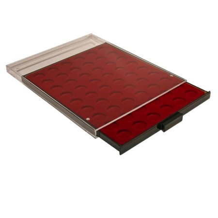 Tava cu 54 locasuri rotunde pentru monede de 26mm Tava cu 54 locasuri rotunde pentru monede de 26mm