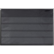 Carton expunere timbre 158x113mm, negru, 4 randuri, folie de protectie