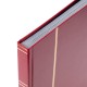 Clasor timbre cu 16file / 32pagini negre, coperta rosie