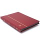 Clasor timbre cu 16file / 32pagini negre, coperta rosie