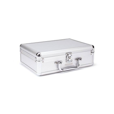 Cufar de aluminiu pentru 112 monede diverse Cufar de aluminiu pentru 112 monede diverse