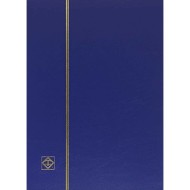 Clasor timbre cu 8 file negre, 16 pagini, seria Basic, coperta albastra