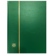 Clasor timbre cu 8 file negre, 16 pagini, seria Basic, coperta verde