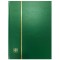 Clasor timbre cu 8 file negre, 16 pagini, seria Basic, coperta verde