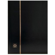 Clasor timbre cu 8 file negre, 16 pagini, seria Basic, coperta neagra