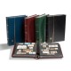Clasor timbre PREMIUM 32file/64pagini negre, in caseta, verde