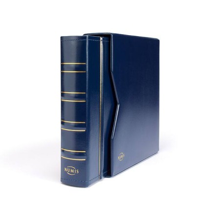 Album monede NUMIS Clasic in etui, cu 5 folii, albastru Album monede NUMIS Clasic in etui, cu 5 folii, albastru