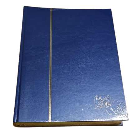 Clasor timbre cu 30 file / 60 pagini negre, KA-BE, coperta albastra