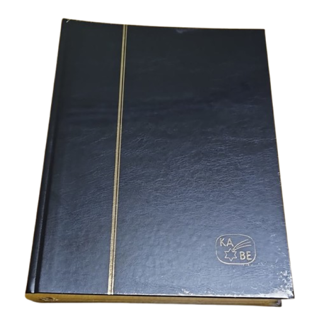 Clasor timbre cu 30 file / 60 pagini negre, KA-BE, coperta neagra