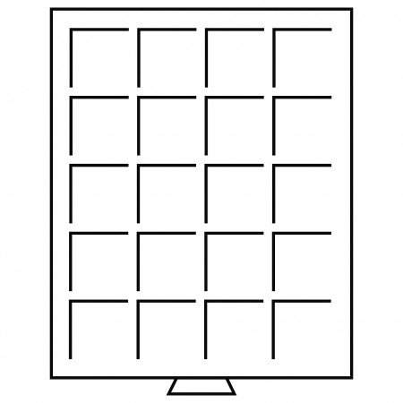Tava cu 20 locasuri patrate pentru monede de 48mm