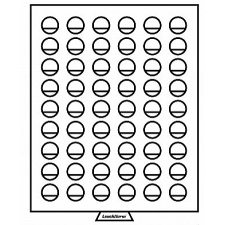 Tava cu 54 locasuri rotunde pentru monede de 26mm Tava cu 54 locasuri rotunde pentru monede de 26mm