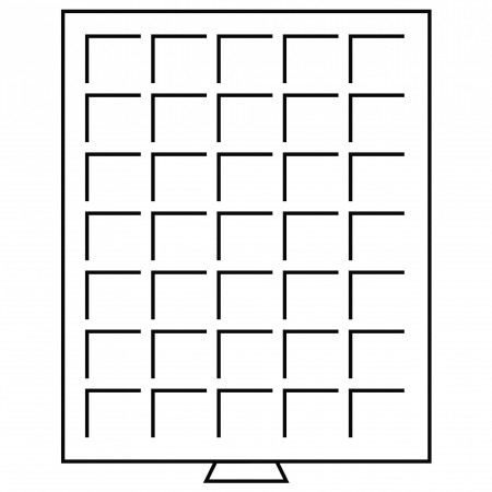 Tava cu 35 locasuri patrate pentru monede de 35mm