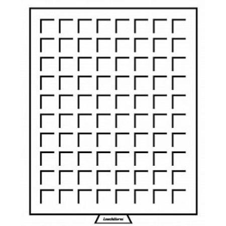 Tava cu 80 locasuri patrate pentru monede de 24mm