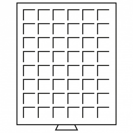 Tava cu 48 locasuri patrate de 30mm, pentru monede