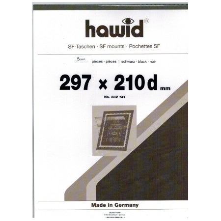 Posete pentru timbre/blocuri 297x210mm, spate negru