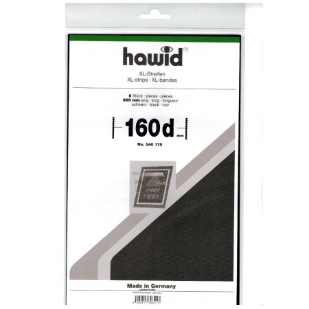 Posete pentru timbre/blocuri 265x160mm, spate negru