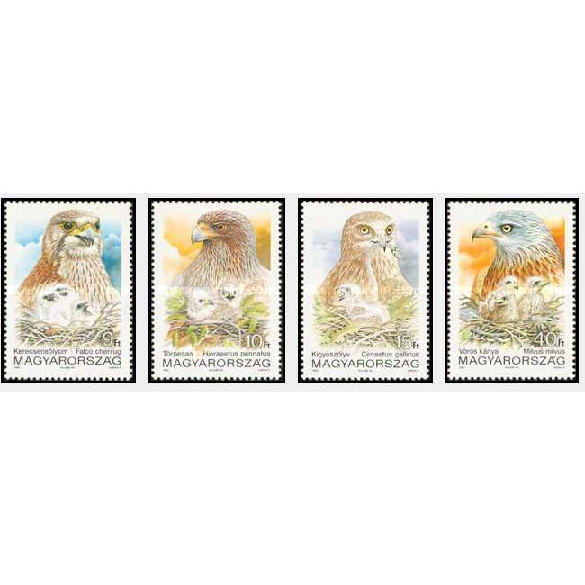 Ungaria 1992 - Pasari de prada WWF, serie neuzata