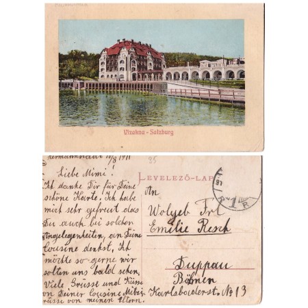 Ocna Sibiului 1911 - ilustrata circulata Ocna Sibiului 1911 - ilustrata circulata