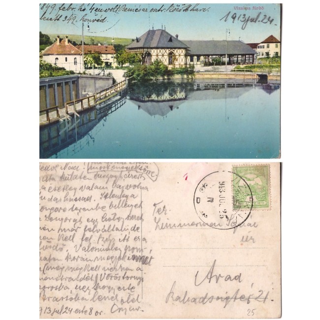 Ocna Sibiului 1913 - ilustrata circulata