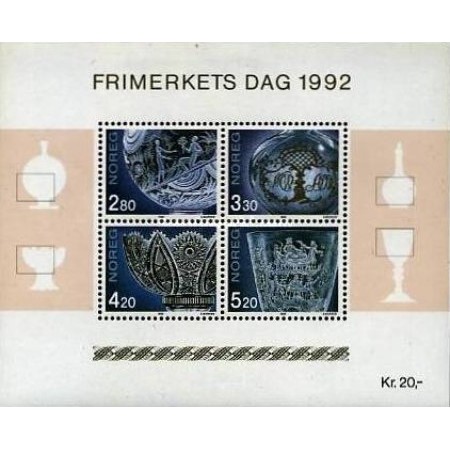 Norvegia 1992 - Ziua marcii postale-sticlarie, bloc neuzat