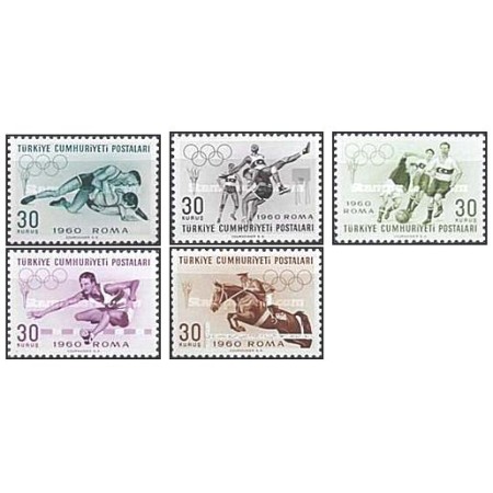 Turcia 1960 - Jocurile Olimpice Roma, serie neuzata
