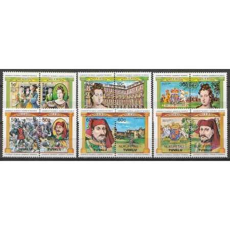Nukufetau-Tuvalu 1985 - regi si regine, serie neuzata Nukufetau-Tuvalu 1985 - regi si regine, serie neuzata