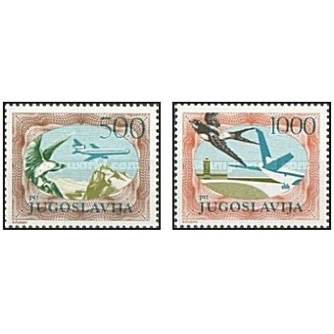 Iugoslavia 1985 - Aviatie-pasari, serie neuzata Iugoslavia 1985 - Aviatie-pasari, serie neuzata