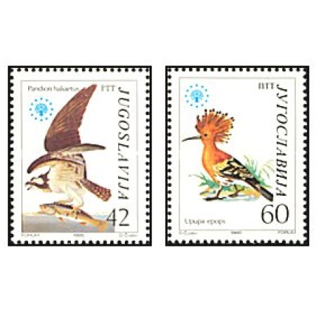 Iugoslavia 1985 - Pasari protejate, fauna, serie neuzata Iugoslavia 1985 - Pasari protejate, fauna, serie neuzata