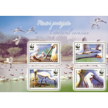 2006 - Păsări protejate, WWF, bloc neuzat