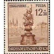 Deutsches Reich 1944 - Aniversare orasul Fulda, neuzata