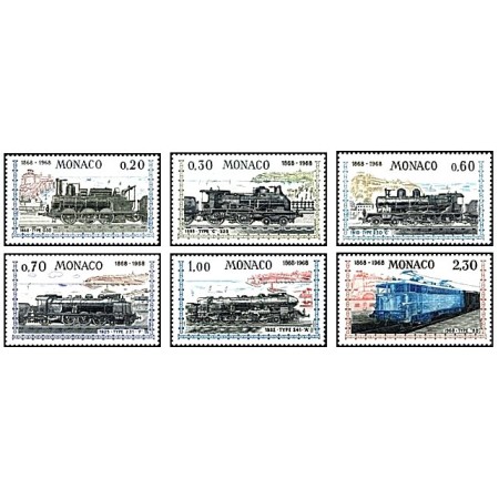 Monaco 1968 - Locomotive, serie neuzata Monaco 1968 - Locomotive, serie neuzata