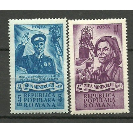 1951 - Ziua minerului, serie neuzata