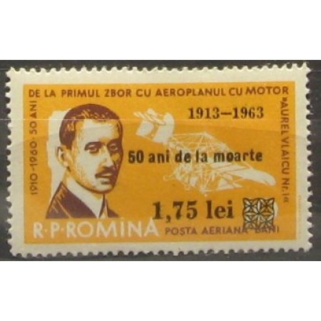 1963 - 50 de ani de la moartea lui Aurel Vlaicu, supratipar, neu