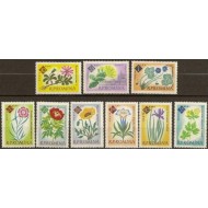 1961 - gradina botanica, flori, flora, serie dantelata neuzata