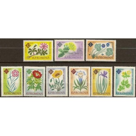 1961 - gradina botanica, flori, flora, serie dantelata neuzata