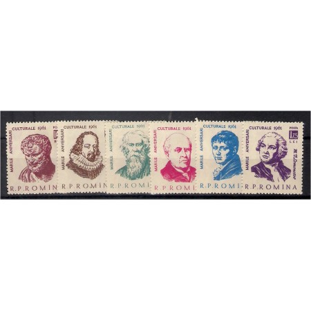 1961 - Mari aniversari culturale, serie neuzata