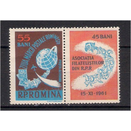 1961 - Ziua marcii postale, cu vinieta, neuzata