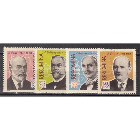 1961 - Oameni de stiinta romani, serie neuzata