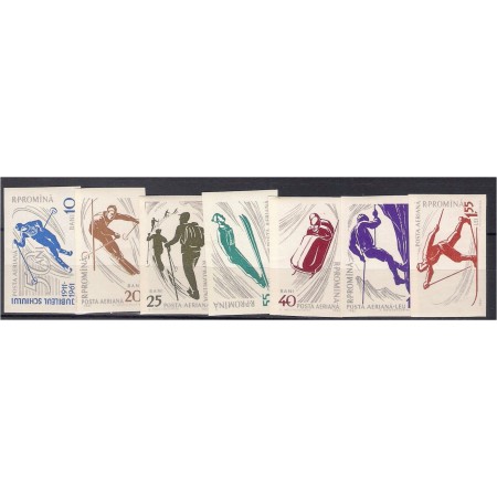 1961 - Sporturi de iarna, serie nedantelata neuzata 1961 - Sporturi de iarna, serie nedantelata neuzata