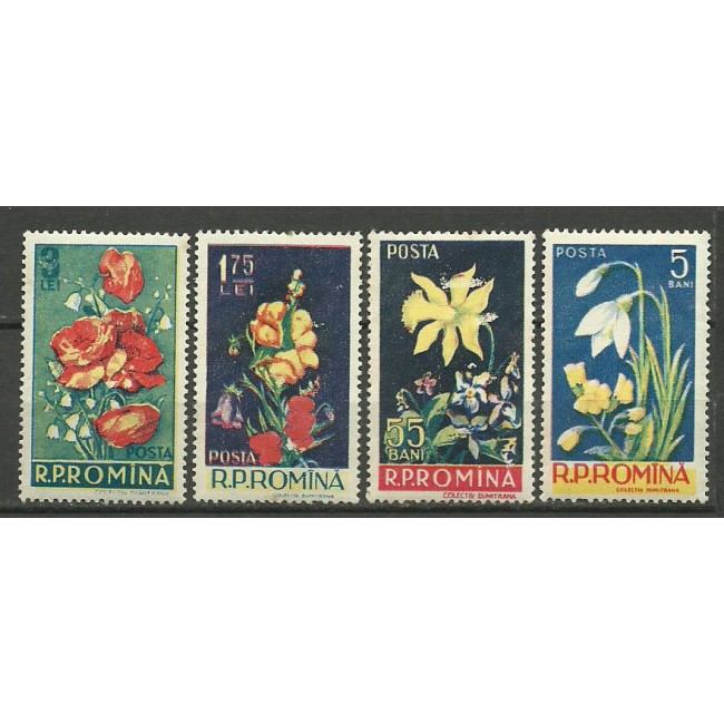 1956 - Flori, serie neuzata
