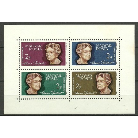 Ungaria 1964 - Eleanor Roosevelt, bloc neuzat Ungaria 1964 - Eleanor Roosevelt, bloc neuzat