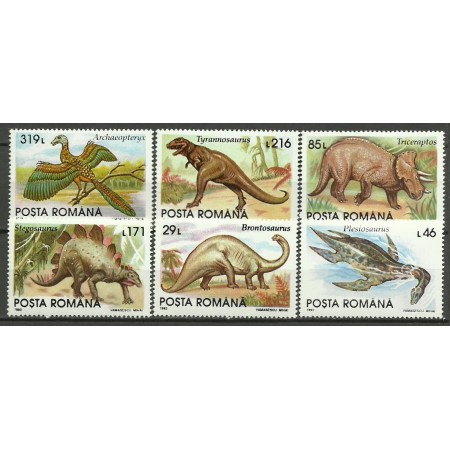 1993 - Animale preistorice, serie neuzata 1993 - Animale preistorice, serie neuzata