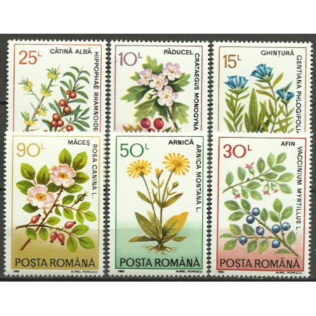 1993 - plante medicinale, flori, serie neuzata 1993 - plante medicinale, flori, serie neuzata