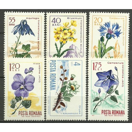 1967 - Flora carpatina, serie neuzata 1967 - Flora carpatina, serie neuzata