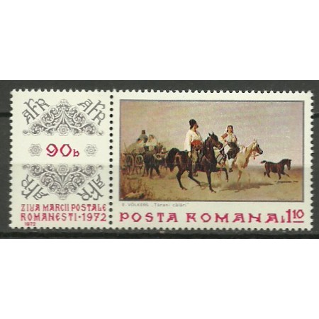 1972 - ziua marcii postale, neuzata 1972 - ziua marcii postale, neuzata