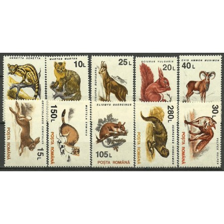 1993 - Fauna protejata (II), animale, uzuale, serie neuzata 1993 - Fauna protejata (II), animale, uzuale, serie neuzata