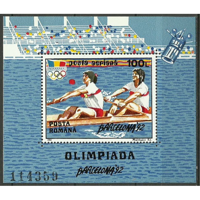 1992 - Jocurile Olimpice Barcelona, colita neuzata 1992 - Jocurile Olimpice Barcelona, colita neuzata