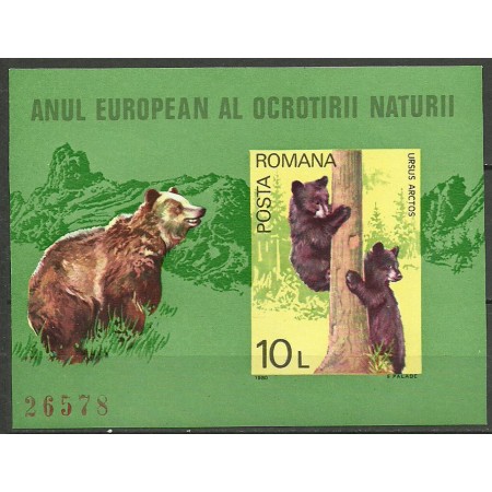1980 - Ocrotirea naturii, ursi, colita nedantelata neuzata