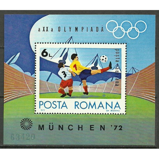 1972 - Jocurile Olimpice Munchen, colita neuzata